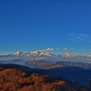 The entire panorama from the Singalila Ridge near Sandakhpu