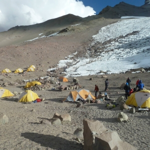 Camp 2 below the Polish Glacier