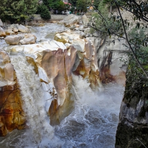 Surya Kund Waterfall, where Bhagirathi rivers flows down from Gangotri town. Photo Credits - Jasmine Star 