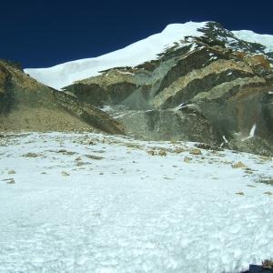 Chulua Far east summit from Base camp. Photo Courtesy: Ade Summers