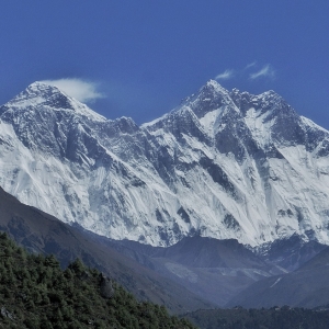 The grand view of the Everest massif along with Lhotse