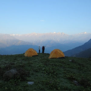 View from the campsite, looking towards Solang Valley