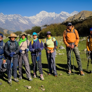The team with Hathi Parbat in the background