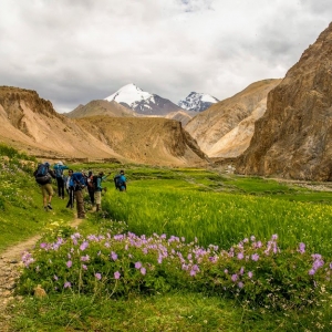 First sight of Kang Yatse II from the Markha valley
