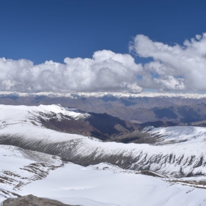 Views looking down to the Indus Valley from the summit of Dzo Jongo East