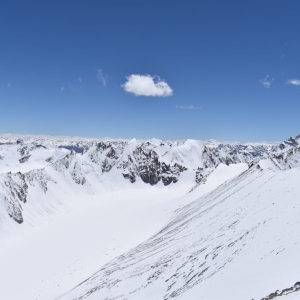 Views looking towards the Zanskar Side from the summit of Dzo Jongo East