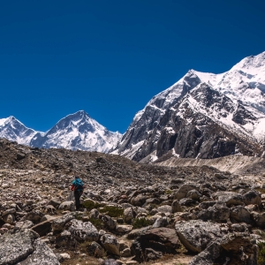 The last view steps towards the high point over glacial moraine